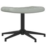 Casa si Gradina - Mobilier - Scaune si fotolii - Fotolii - Fotoliu de relaxare cu taburet, gri deschis, catifea - Infinity.ro