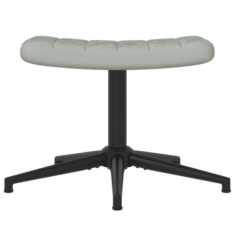 Casa si Gradina - Mobilier - Scaune si fotolii - Fotolii - Fotoliu de relaxare cu taburet, gri deschis, catifea - Infinity.ro