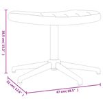 Casa si Gradina - Mobilier - Scaune si fotolii - Fotolii - Fotoliu de relaxare cu taburet, gri deschis, catifea - Infinity.ro