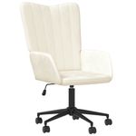 Casa si Gradina - Mobilier - Scaune si fotolii - Fotolii - Fotoliu de relaxare, alb crem, catifea - Infinity.ro