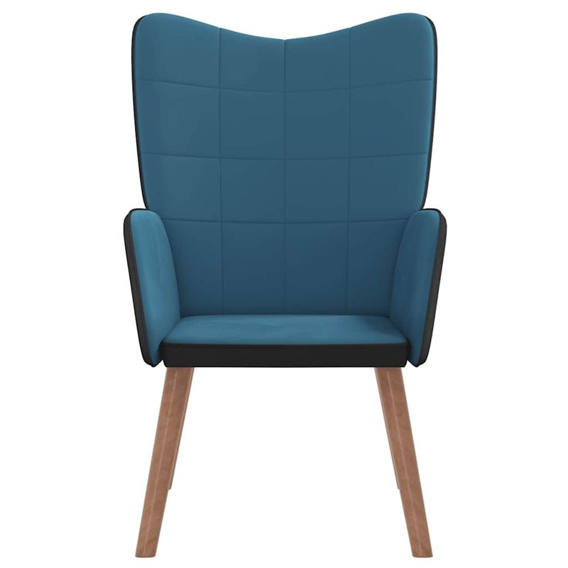 Casa si Gradina - Mobilier - Scaune si fotolii - Fotolii - Fotoliu de relaxare, albastru, catifea si PVC - Infinity.ro