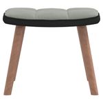 Casa si Gradina - Mobilier - Scaune si fotolii - Fotolii - Fotoliu de relaxare cu taburet, gri deschis, catifea si PVC - Infinity.ro