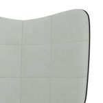 Casa si Gradina - Mobilier - Scaune si fotolii - Fotolii - Fotoliu de relaxare cu taburet, gri deschis, catifea si PVC - Infinity.ro