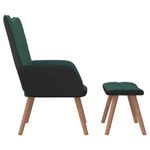 Casa si Gradina - Mobilier - Scaune si fotolii - Fotolii - Fotoliu de relaxare cu taburet, verde inchis, catifea si PVC - Infinity.ro