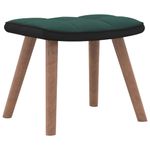 Casa si Gradina - Mobilier - Scaune si fotolii - Fotolii - Fotoliu de relaxare cu taburet, verde inchis, catifea si PVC - Infinity.ro