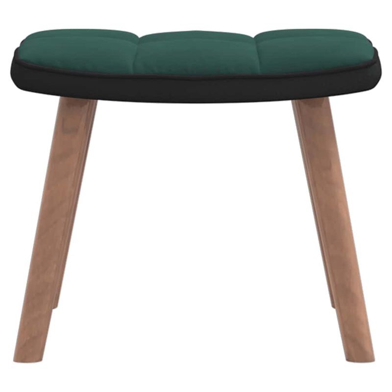 Casa si Gradina - Mobilier - Scaune si fotolii - Fotolii - Fotoliu de relaxare cu taburet, verde inchis, catifea si PVC - Infinity.ro