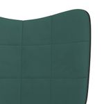 Casa si Gradina - Mobilier - Scaune si fotolii - Fotolii - Fotoliu de relaxare cu taburet, verde inchis, catifea si PVC - Infinity.ro