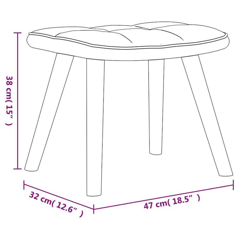 Casa si Gradina - Mobilier - Scaune si fotolii - Fotolii - Fotoliu de relaxare cu taburet, alb crem, catifea si PVC - Infinity.ro