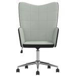 Casa si Gradina - Mobilier - Scaune si fotolii - Fotolii - Fotoliu de relaxare, gri deschis, catifea si PVC - Infinity.ro