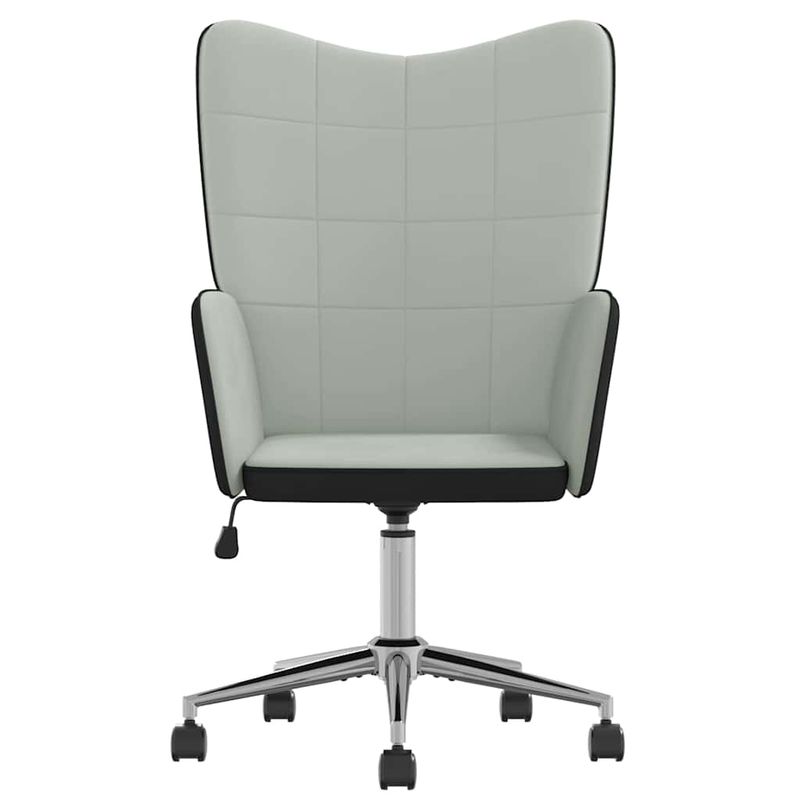 Casa si Gradina - Mobilier - Scaune si fotolii - Fotolii - Fotoliu de relaxare, gri deschis, catifea si PVC - Infinity.ro