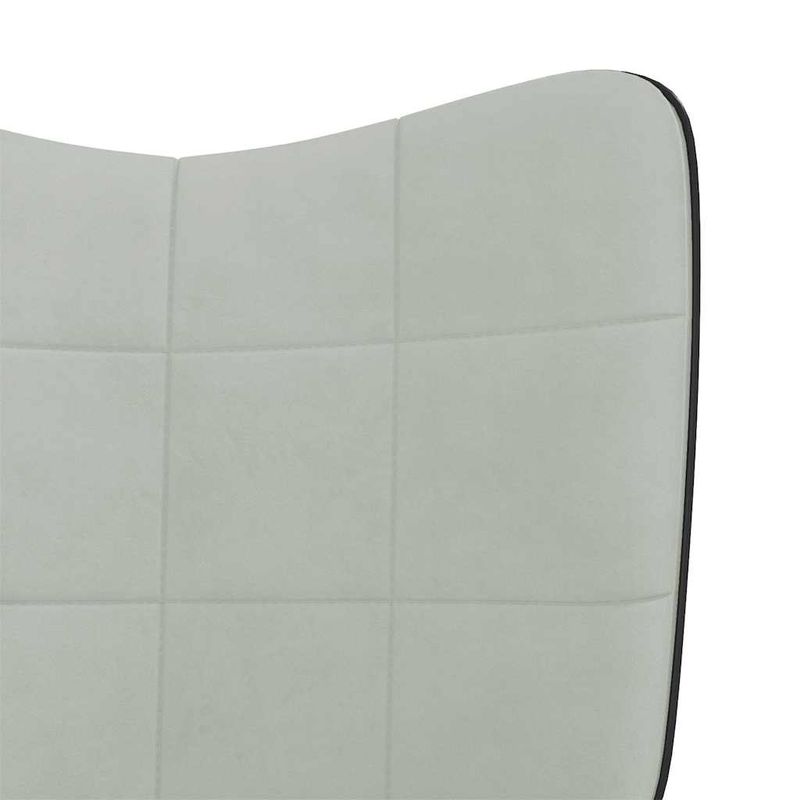 Casa si Gradina - Mobilier - Scaune si fotolii - Fotolii - Fotoliu de relaxare, gri deschis, catifea si PVC - Infinity.ro