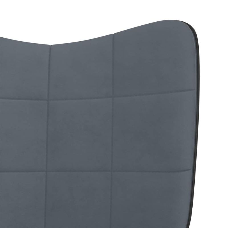 Casa si Gradina - Mobilier - Scaune si fotolii - Fotolii - Fotoliu de relaxare, gri inchis, catifea si PVC - Infinity.ro