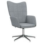 Casa si Gradina - Mobilier - Scaune si fotolii - Fotolii - Fotoliu de relaxare cu taburet, gri deschis, textil - Infinity.ro