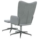 Casa si Gradina - Mobilier - Scaune si fotolii - Fotolii - Fotoliu de relaxare cu taburet, gri deschis, textil - Infinity.ro
