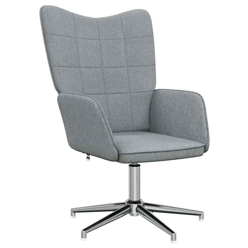 Casa si Gradina - Mobilier - Scaune si fotolii - Fotolii - Fotoliu de relaxare cu taburet, gri deschis, textil - Infinity.ro