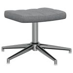 Casa si Gradina - Mobilier - Scaune si fotolii - Fotolii - Fotoliu de relaxare cu taburet, gri deschis, textil - Infinity.ro