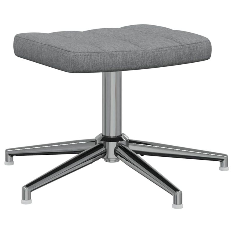 Casa si Gradina - Mobilier - Scaune si fotolii - Fotolii - Fotoliu de relaxare cu taburet, gri deschis, textil - Infinity.ro
