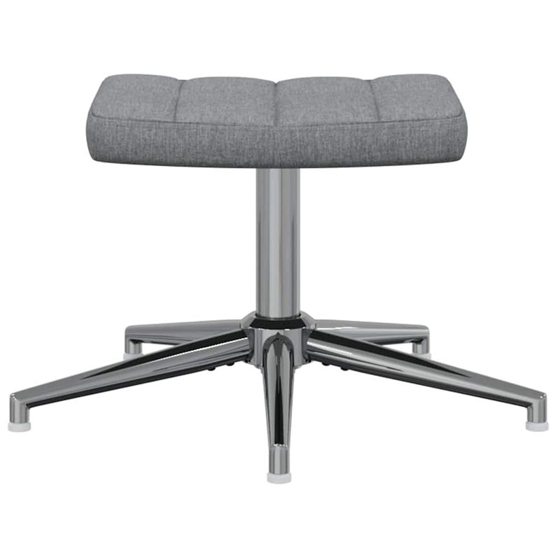 Casa si Gradina - Mobilier - Scaune si fotolii - Fotolii - Fotoliu de relaxare cu taburet, gri deschis, textil - Infinity.ro