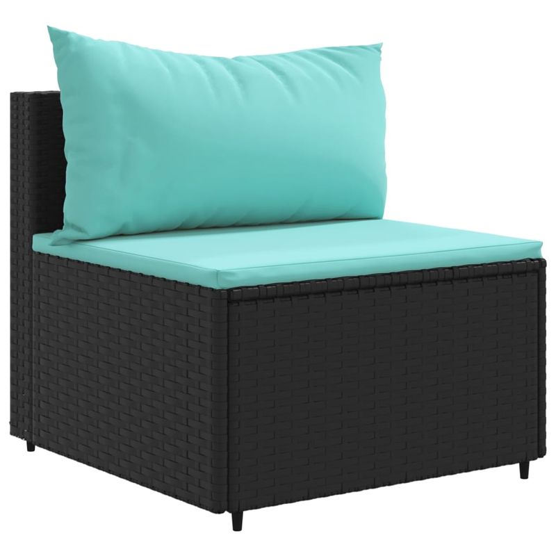 Casa si Gradina - Gradina si terasa - Mobilier exterior - Seturi mobila gradina - Set canapele de gradina cu perne, 10 piese, negru, poliratan - Infinity.ro