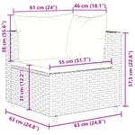Casa si Gradina - Gradina si terasa - Mobilier exterior - Seturi mobila gradina - Set mobilier de gradina cu perne, 8 piese, negru, poliratan - Infinity.ro