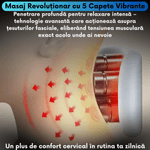Ingrijire personala si Cosmetice - Sanatate si wellness - Articole wellness - Aparate si dispozitive de masaj - Aparat Masaj Cervical JustNet® cu Tehnologie TENS, Incalzire 42°C, Vibratii 5 Pini, 6 Moduri si 15 Niveluri de Intensita - Infinity.ro