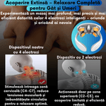 Ingrijire personala si Cosmetice - Sanatate si wellness - Articole wellness - Aparate si dispozitive de masaj - Aparat Masaj Cervical JustNet® cu Tehnologie TENS, Incalzire 42°C, Vibratii 5 Pini, 6 Moduri si 15 Niveluri de Intensita - Infinity.ro