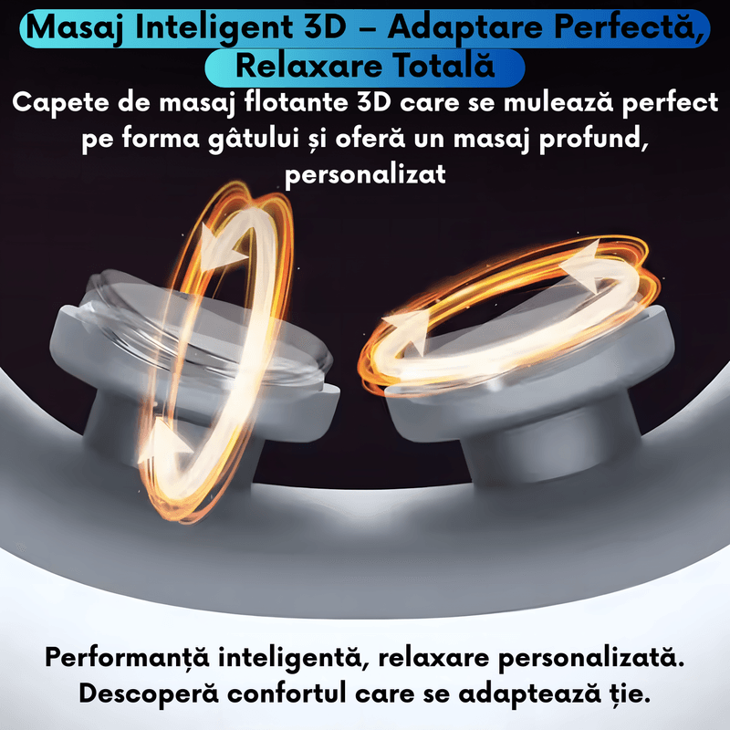 Ingrijire personala si Cosmetice - Sanatate si wellness - Articole wellness - Aparate si dispozitive de masaj - Aparat Masaj Cervical JustNet® cu Tehnologie TENS, Incalzire 42°C, Vibratii 5 Pini, 6 Moduri si 15 Niveluri de Intensita - Infinity.ro