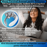 Ingrijire personala si Cosmetice - Sanatate si wellness - Articole wellness - Aparate si dispozitive de masaj - Aparat Masaj Cervical JustNet® cu Tehnologie TENS, Incalzire 42°C, Vibratii 5 Pini, 6 Moduri si 15 Niveluri de Intensita - Infinity.ro