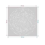 Casa si Gradina - Decoratiuni - DIY - Sabloane decorative pereti - Sablon Perete vopsire, tencuiala model Mandala Holes MXSP7661 marime 395 x 395 mm 0,7 mm - Infinity.ro