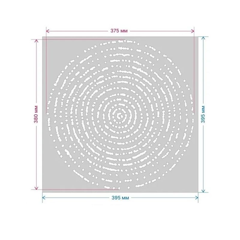 Casa si Gradina - Decoratiuni - DIY - Sabloane decorative pereti - Sablon Perete vopsire, tencuiala model Mandala Holes MXSP7661 marime 395 x 395 mm 0,7 mm - Infinity.ro