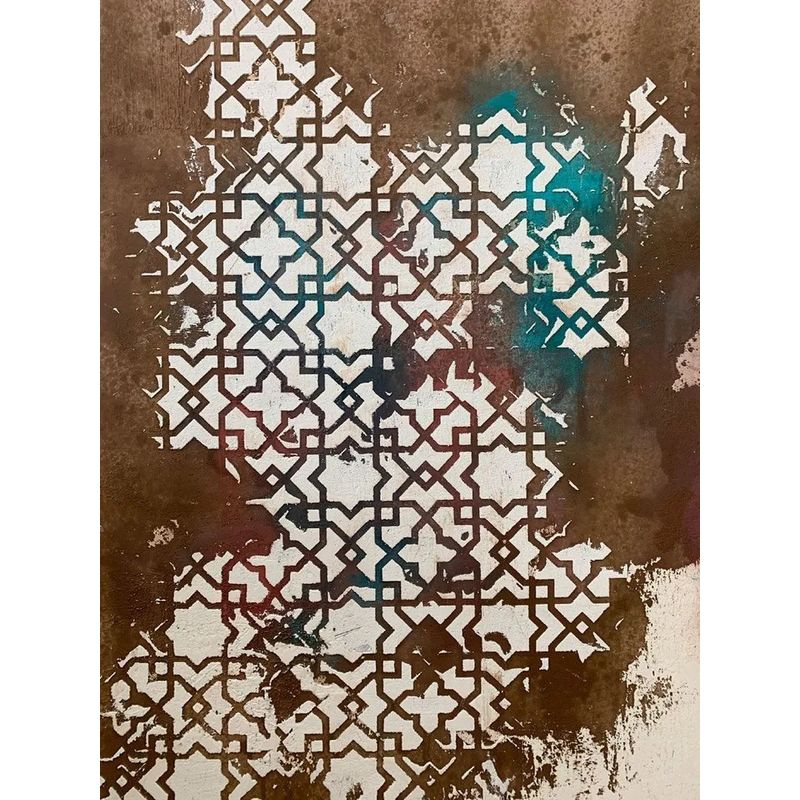 Casa si Gradina - Decoratiuni - DIY - Sabloane decorative pereti - Sablon Perete vopsire, tencuiala Faianta Marocana model MXSP7664 marime 340 x500 mm - Infinity.ro