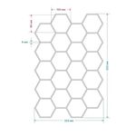 Casa si Gradina - Decoratiuni - DIY - Sabloane decorative pereti - Sablon fagure de miere 53,3 x 35,3 cm, 0.7 mm, pentru pereti, pentru tencuiala MXSP7665 - Infinity.ro