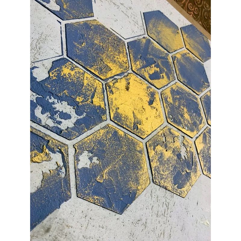 Casa si Gradina - Decoratiuni - DIY - Sabloane decorative pereti - Sablon fagure de miere 53,3 x 35,3 cm, 0.7 mm, pentru pereti, pentru tencuiala MXSP7665 - Infinity.ro