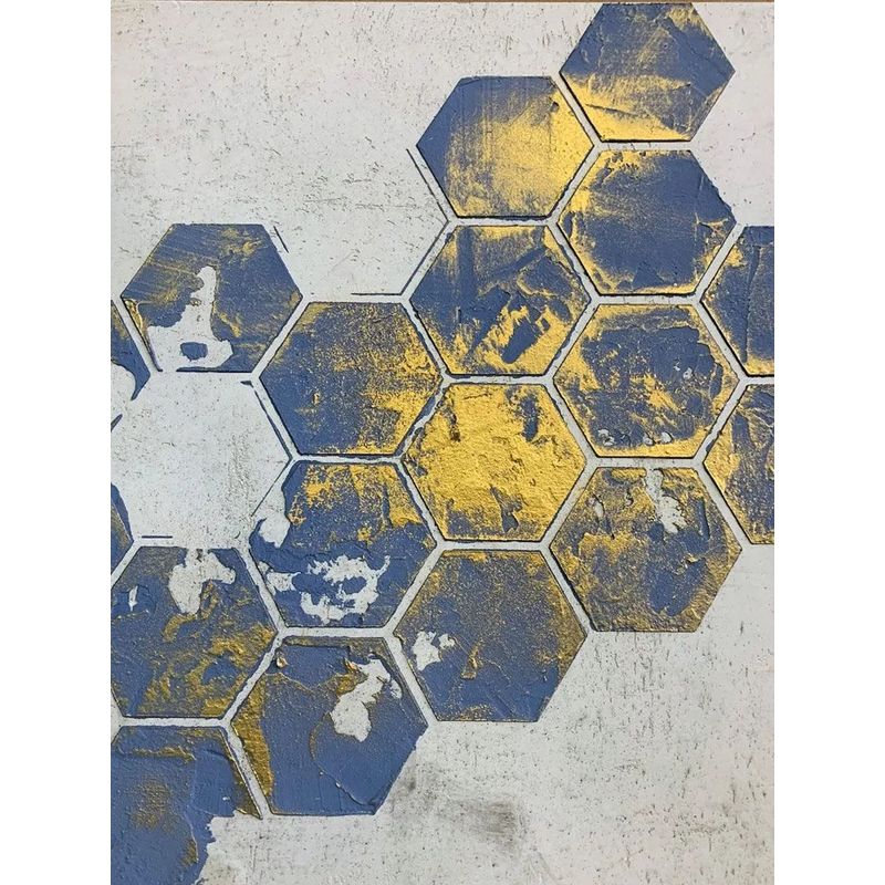 Casa si Gradina - Decoratiuni - DIY - Sabloane decorative pereti - Sablon fagure de miere 53,3 x 35,3 cm, 0.7 mm, pentru pereti, pentru tencuiala MXSP7665 - Infinity.ro