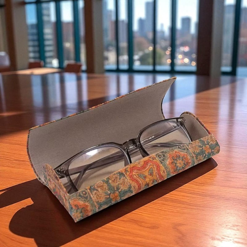 Ingrijire personala si Cosmetice - Sanatate si wellness - Optica medicala - Accesorii pentru ochelari si lentile de contact - Port ochelari, vedere si soare, design nipon, pluta murala, multicolor, 15,5x6 cm, inchidere magnetica, protectie sporita - Infinity.ro