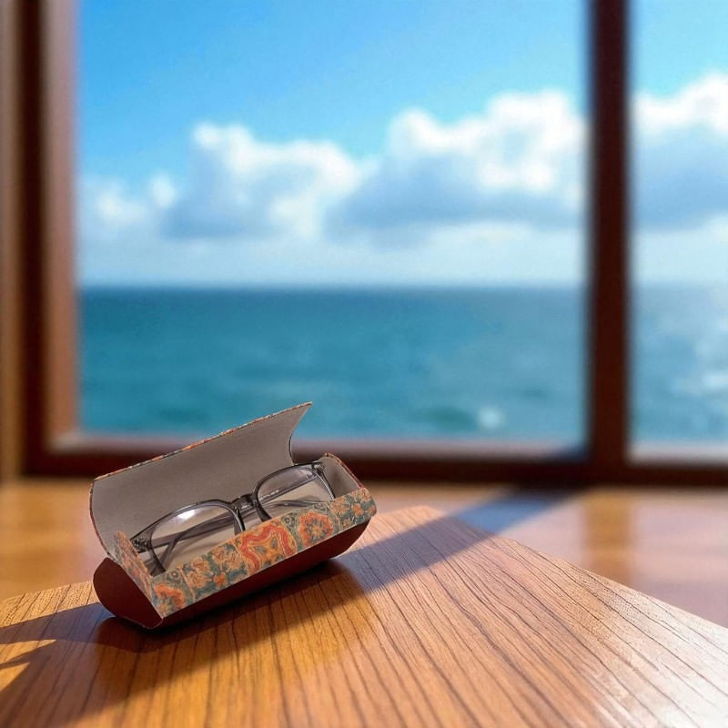 Ingrijire personala si Cosmetice - Sanatate si wellness - Optica medicala - Accesorii pentru ochelari si lentile de contact - Port ochelari, vedere si soare, design nipon, pluta murala, multicolor, 15,5x6 cm, inchidere magnetica, protectie sporita - Infinity.ro