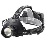 Casa si Gradina - Corpuri si surse de iluminat - Iluminat exterior - Lanterne - Lanterna de cap LED, 5 Moduri de lumina, 20000 lumeni, Rezistenta la apa, Zoom Telescopic, Acumulatori inclusi, Negru - Infinity.ro