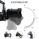 Casa si Gradina - Corpuri si surse de iluminat - Iluminat exterior - Lanterne - Lanterna de cap LED, 5 Moduri de lumina, 20000 lumeni, Rezistenta la apa, Zoom Telescopic, Acumulatori inclusi, Negru - Infinity.ro