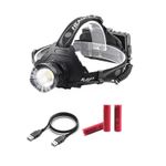 Casa si Gradina - Corpuri si surse de iluminat - Iluminat exterior - Lanterne - Lanterna de cap LED, 5 Moduri de lumina, 20000 lumeni, Rezistenta la apa, Zoom Telescopic, Acumulatori inclusi, Negru - Infinity.ro