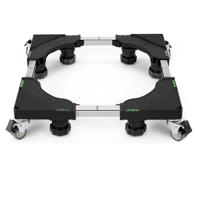 Electronice si Electrocasnice - Masini si uscatoare de rufe - Accesorii masini de spalat si uscatoare - Suport cu 8 picioare si 8 roti pentru masina de spalat, aragaz, frigider, Inaltime, lungime/latime ajustabila, Negru - Infinity.ro