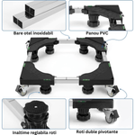 Electronice si Electrocasnice - Masini si uscatoare de rufe - Accesorii masini de spalat si uscatoare - Suport cu 8 picioare si 8 roti pentru masina de spalat, aragaz, frigider, Inaltime, lungime/latime ajustabila, Negru - Infinity.ro