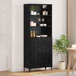 Casa si Gradina - Mobilier - Comode si corpuri - Comode - Bufet Pe perete 2 pcs Stejar negru Lemn compozit - Infinity.ro