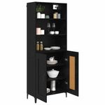 Casa si Gradina - Mobilier - Comode si corpuri - Comode - Bufet Pe perete 2 pcs Stejar negru Lemn compozit - Infinity.ro