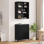 Casa si Gradina - Mobilier - Comode si corpuri - Comode - Bufet Pe perete 2 pcs Stejar negru Lemn compozit - Infinity.ro