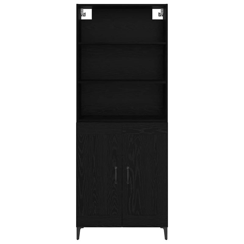 Casa si Gradina - Mobilier - Comode si corpuri - Comode - Bufet Pe perete 2 pcs Stejar negru Lemn compozit - Infinity.ro