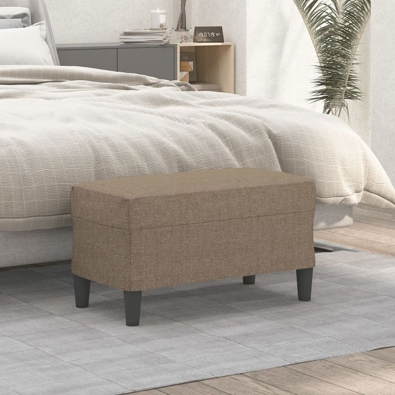 Casa si Gradina - Mobilier - Canapele si coltare - Banchete - Banca, gri taupe, 70x35x41 cm, textil - Infinity.ro