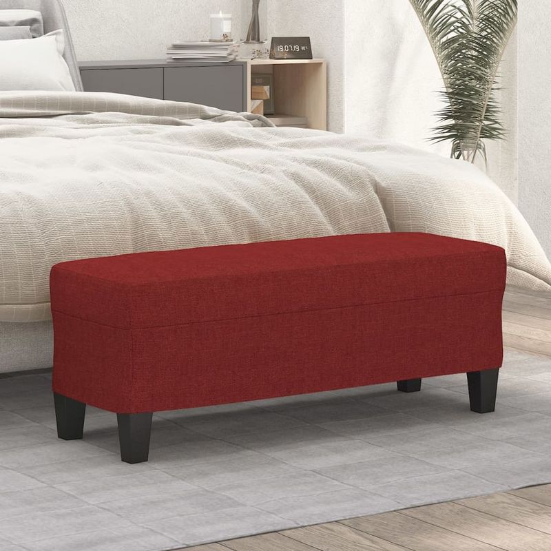 Casa si Gradina - Mobilier - Canapele si coltare - Banchete - Banca, rosu vin, 100x35x41 cm, textil - Infinity.ro