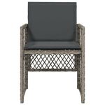 Casa si Gradina - Gradina si terasa - Mobilier exterior - Scaune si sezlonguri gradina - Scaune de gradina cu perne, 4 buc., gri, poliratan - Infinity.ro
