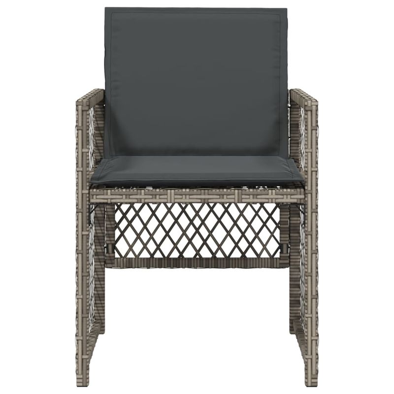 Casa si Gradina - Gradina si terasa - Mobilier exterior - Scaune si sezlonguri gradina - Scaune de gradina cu perne, 4 buc., gri, poliratan - Infinity.ro