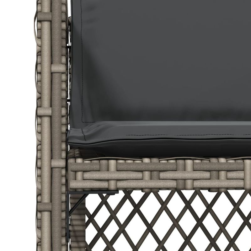 Casa si Gradina - Gradina si terasa - Mobilier exterior - Scaune si sezlonguri gradina - Scaune de gradina cu perne, 4 buc., gri, poliratan - Infinity.ro